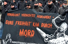 Niemieccy nacjonaliści w Dreźnie.