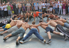 Lwów flash mob za zdrowy styl życia