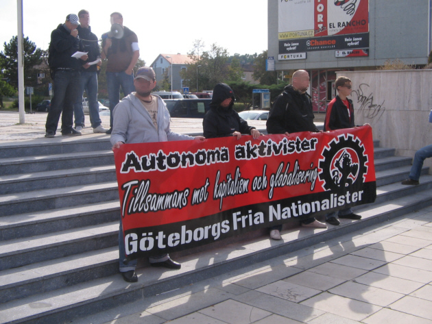 Fria Nationalister i Patrick Vondrak w Kladnie, 28 września 2009 roku.