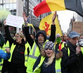 "Żółte kamizelki" dotarły do Belgii (+WIDEO)