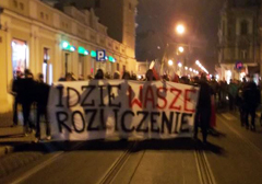 Kraków: przeszedł Marsz Pamięci "Idzie wasze rozliczenie!"