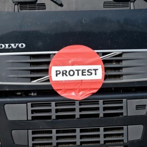 Protest transportowców na drogach w Polsce