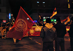 Przemówienie nacjonalistów z Serbii na demonstracji "Kosowo jest serbskie" w Warszawie (15.02.2014)