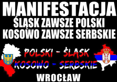 Wrocław: Demonstracja "Śląsk zawsze polski - Kosowo zawsze serbskie" - 23.02.2014